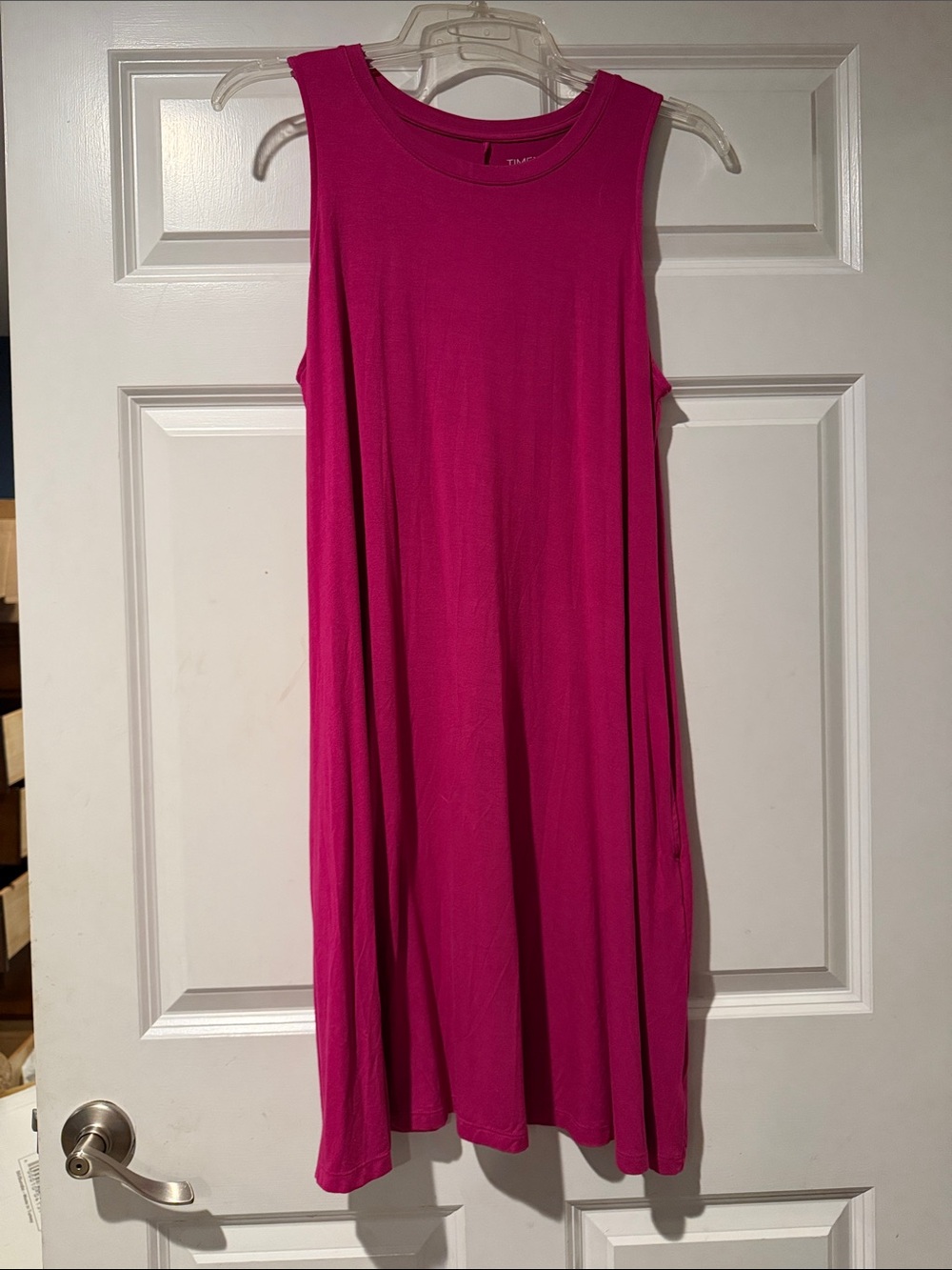 Time and Tru Sleeveless Midi Dress in Fuchsia